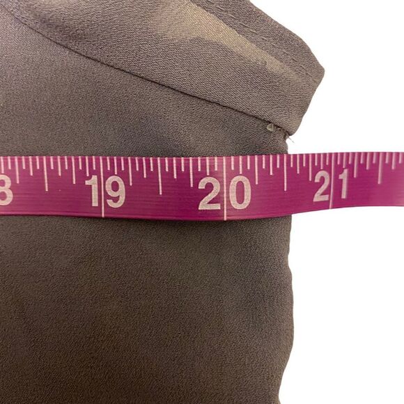 Aeropostale Sheer Gray Lace Short Sleeve Gray Top Size Large - Picture 10 of 11